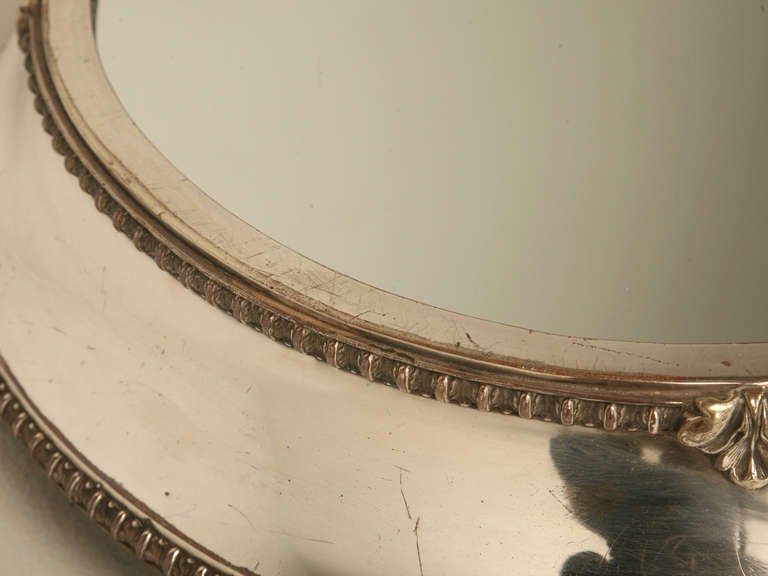 Victorian English Antique Silver Plated Mirror Plateau by Fenton Bros. Ltd