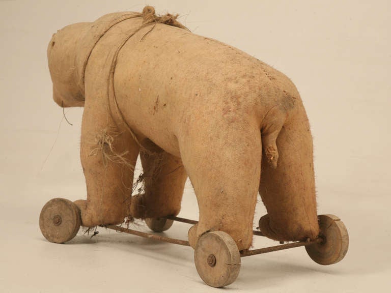 1910 toy elephant on wheels