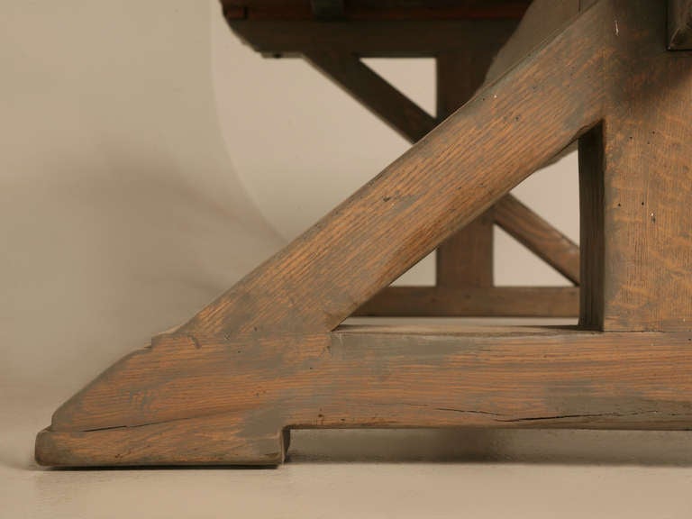 Custom-Made Reclaimed Oak Dining Table in a Pickled Grey Finish in Any Dimension In New Condition For Sale In Chicago, IL