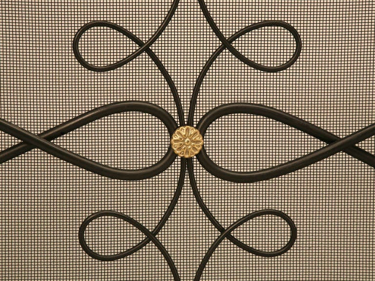 Mid-Century Modern Modern Fireplace Screen Style of Gilbert Poillerat Made to Order Any Dimension For Sale