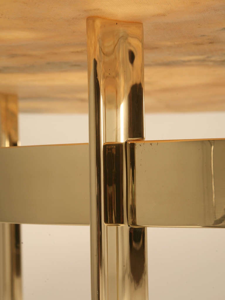 Custom Made Modern Brass & Onyx Dining Table 3