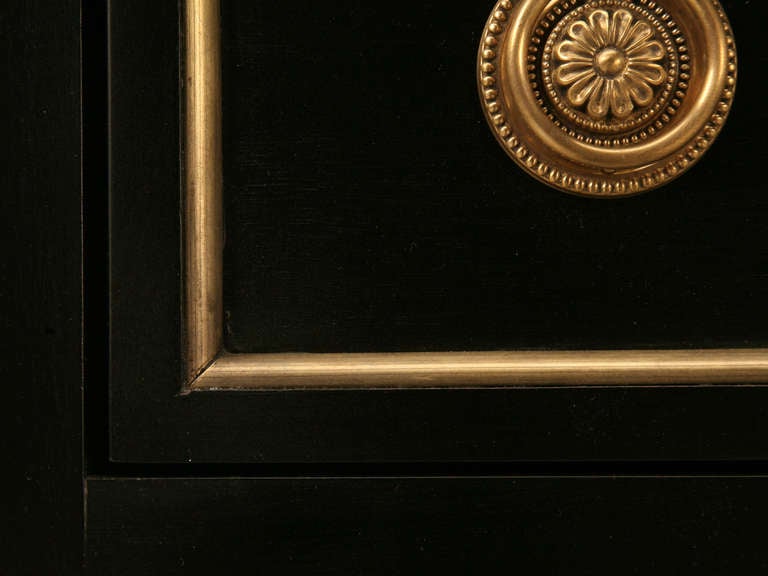 Ebonized Mahogany Directoire Style Nightstand For Sale 1