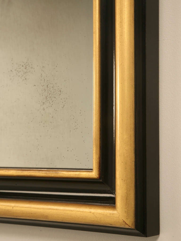Striking Pair of Custom Mirrors with Antique Glass at 1stDibs