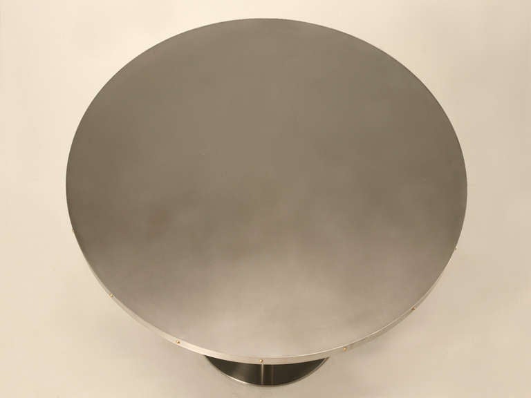 Custom 60" Stainless Steel Dining Table