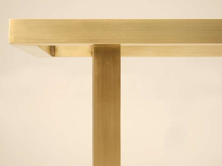 American Custom Brass Console Table