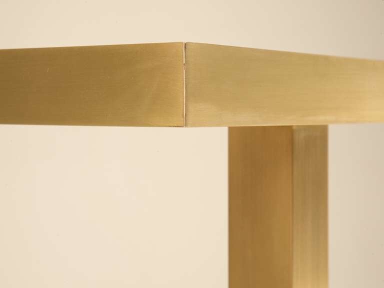 Custom Brass Console Table In Excellent Condition In Chicago, IL
