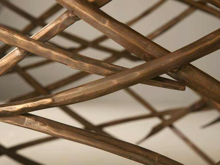 CUSTOM MADE Esstisch aus geflochtener Solid-Bronze oder Tisch in der Mitte des Flurs, auf Bestellung gefertigt im Zustand „Neu“ in Chicago, IL
