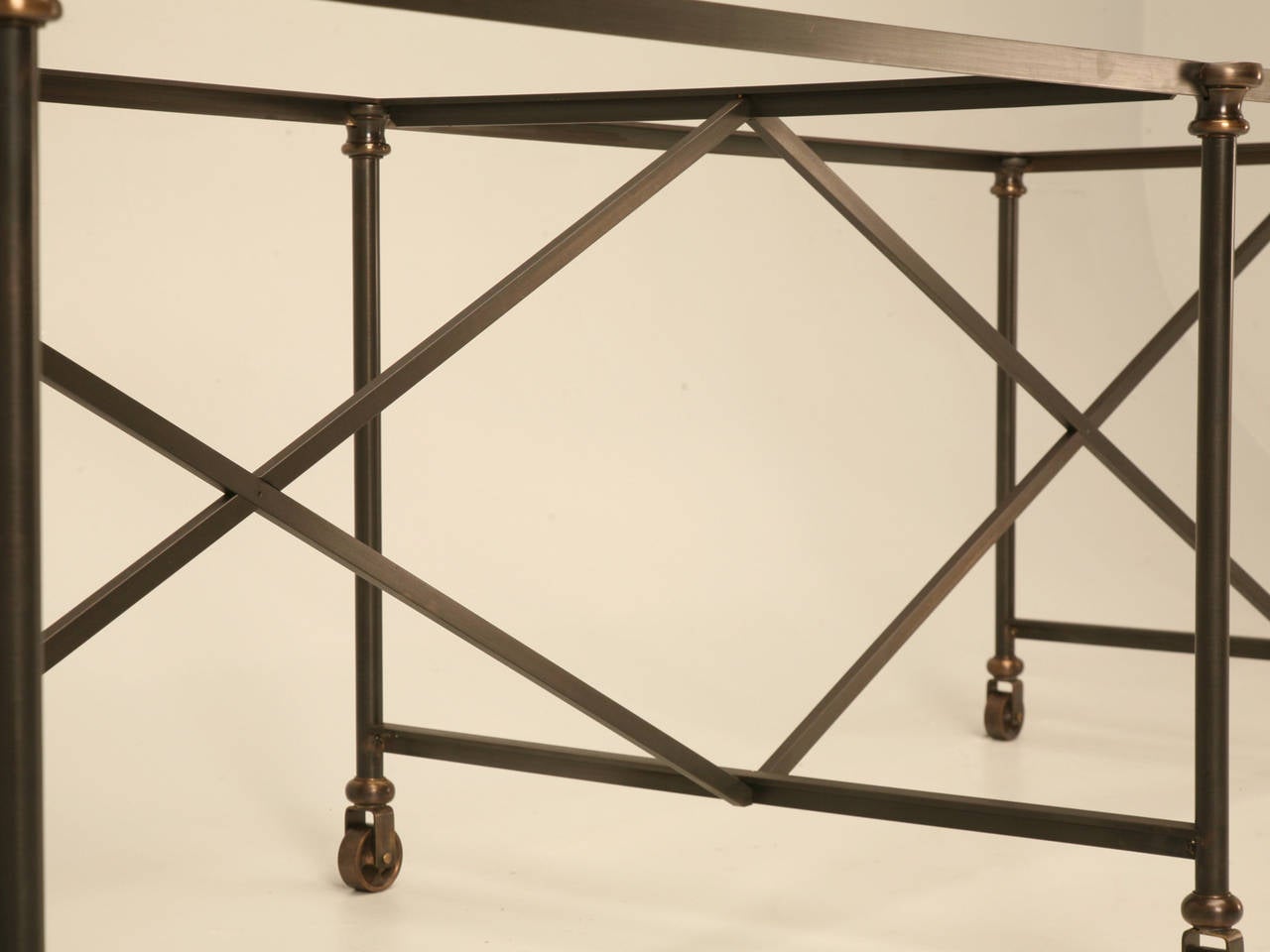 French Industrial Style Kitchen Island by Old Plank Solid Bronze Any Dimension 1