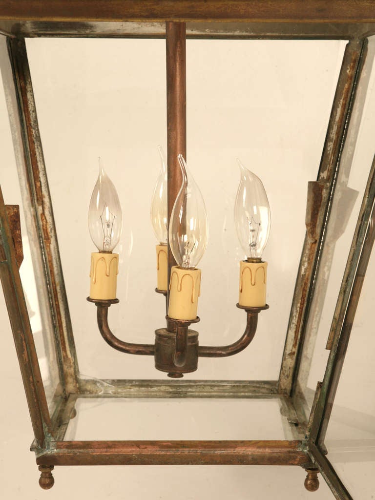 Incredible Antique French Copper Hanging Pendant Lantern-Just Rewired 5