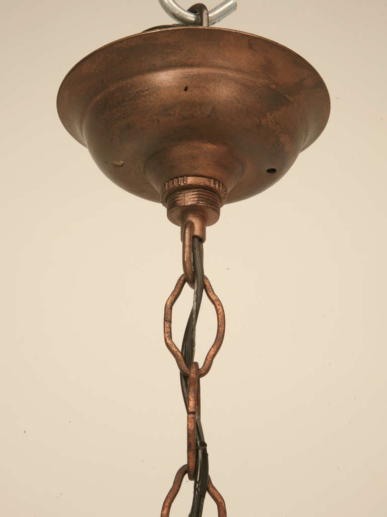 Incredible Antique French Copper Hanging Pendant Lantern-Just Rewired 6