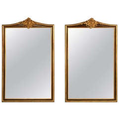 Antique Circa 1890 Matched Pair of French Mirrors