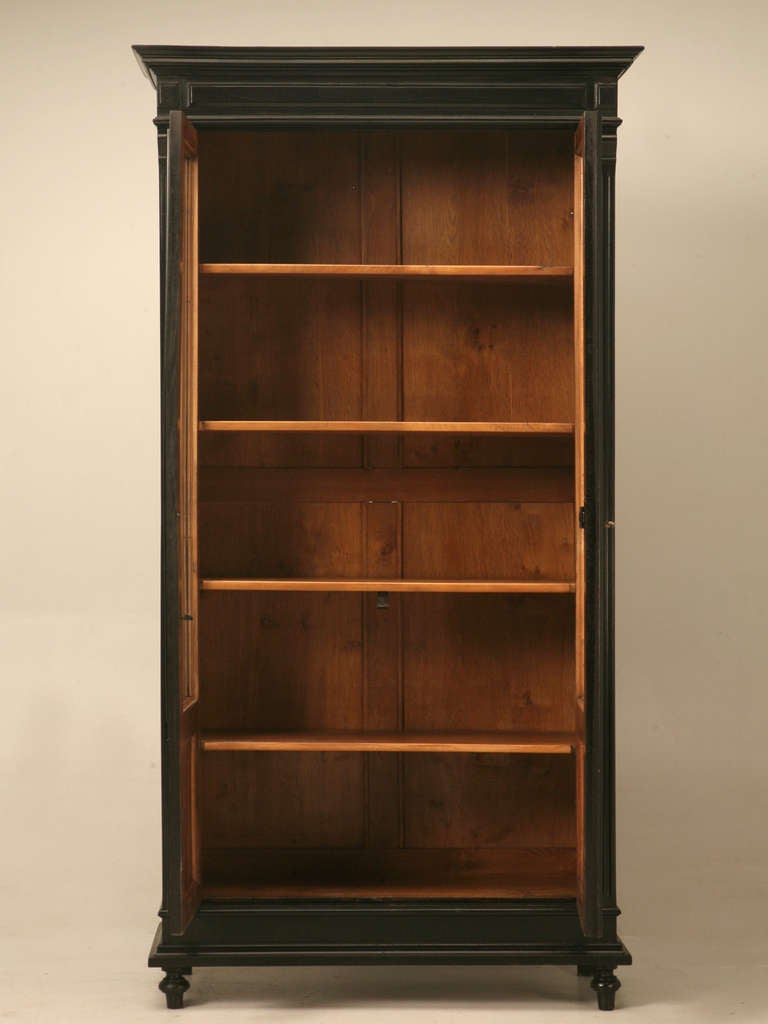 Circa 1880 Ebonized French Bookcase or China Cabinet 4