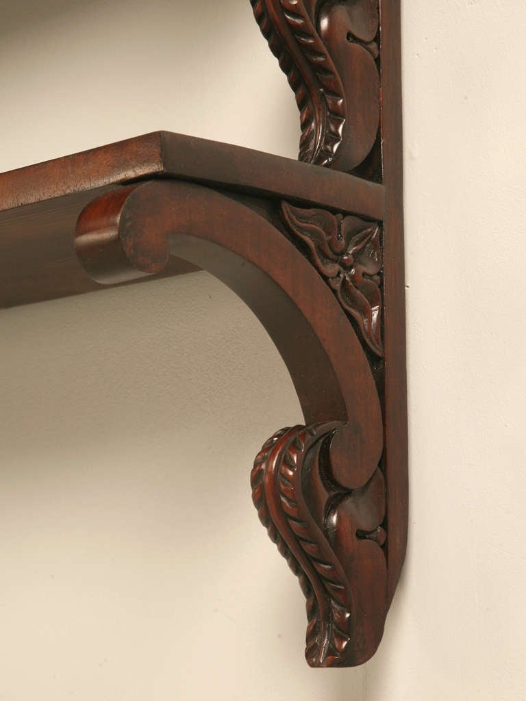 Antique English Mahogany 3 Tier Wall Shelves at 1stDibs mahogany wall