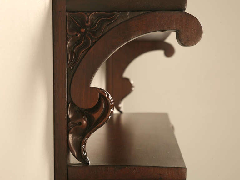 Antique English Mahogany 3 Tier Wall Shelves at 1stDibs mahogany wall