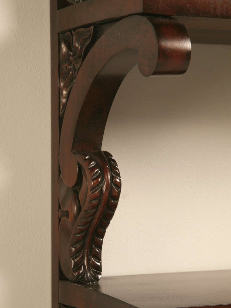 Antique English Mahogany 3 Tier Wall Shelves at 1stDibs mahogany wall