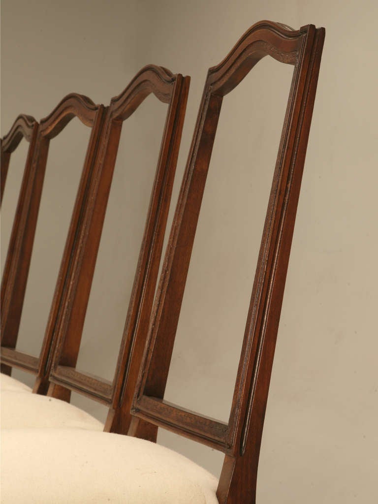 Amazing Set of 8 (6+2) French Os de Mouton Fully Restored Dining Room Chairs