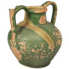 Antique Circa 1900 French Pottery WIne or Water Jug