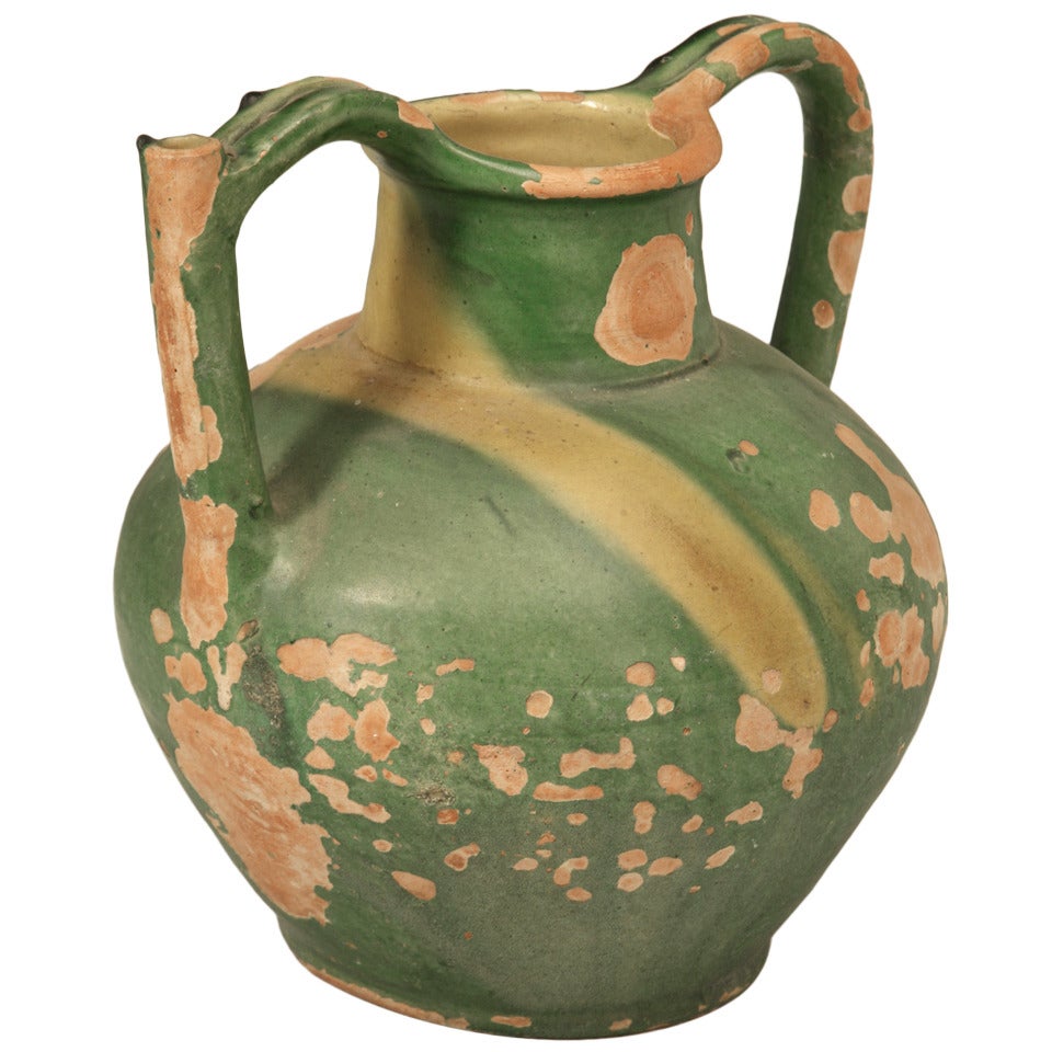 Circa 1900 French Pottery WIne or Water Jug