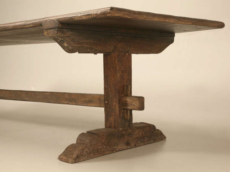 Mahogany Circa 1840 Italian Trestle Farm Table