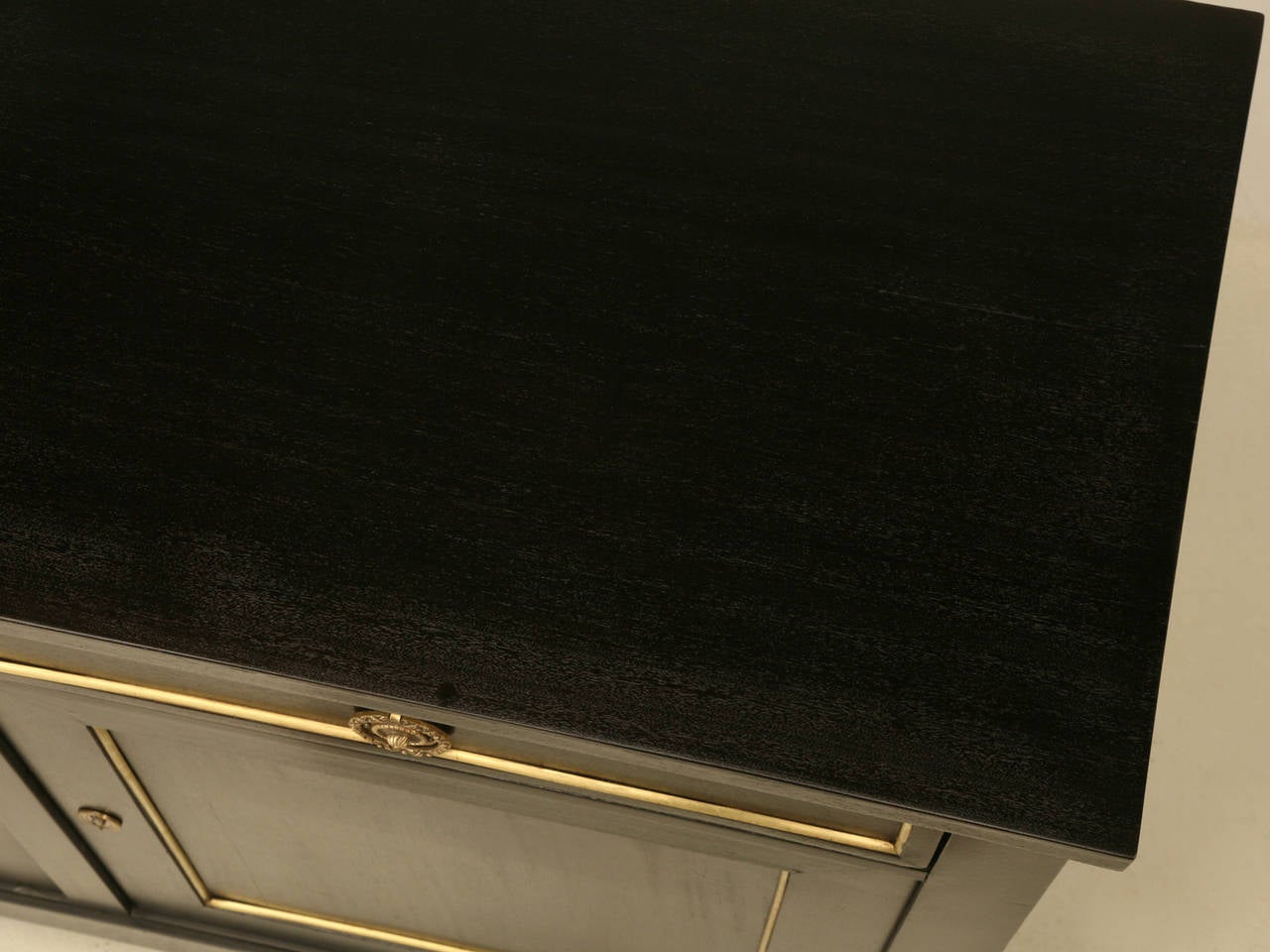 20th Century French Louis XVI Style Buffet Done in a Traditional Ebonized Finish