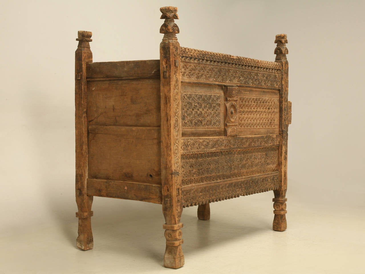 Beautifully hand-carved Swat Chest from the Swat Valley of Pakistan. We have had one at home for over 30 years and I had always thought they were Afghan, but recently I was corrected. I am sure someone out there will correct us once more, but what I