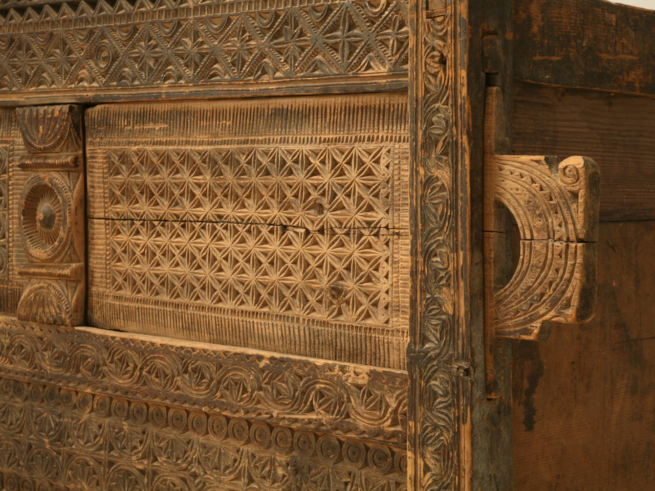 Pakistani Swat Chest from the Swat Valley of Pakistan c1800's Original and Unrestored For Sale