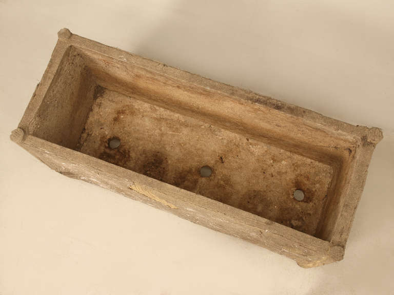 Circa 1940s French faux bois trough or planter, and to find one this large is extremely rare. For the last 10 years it has withstood the brutal cold of our Chicago Winters with no damage whatsoever.