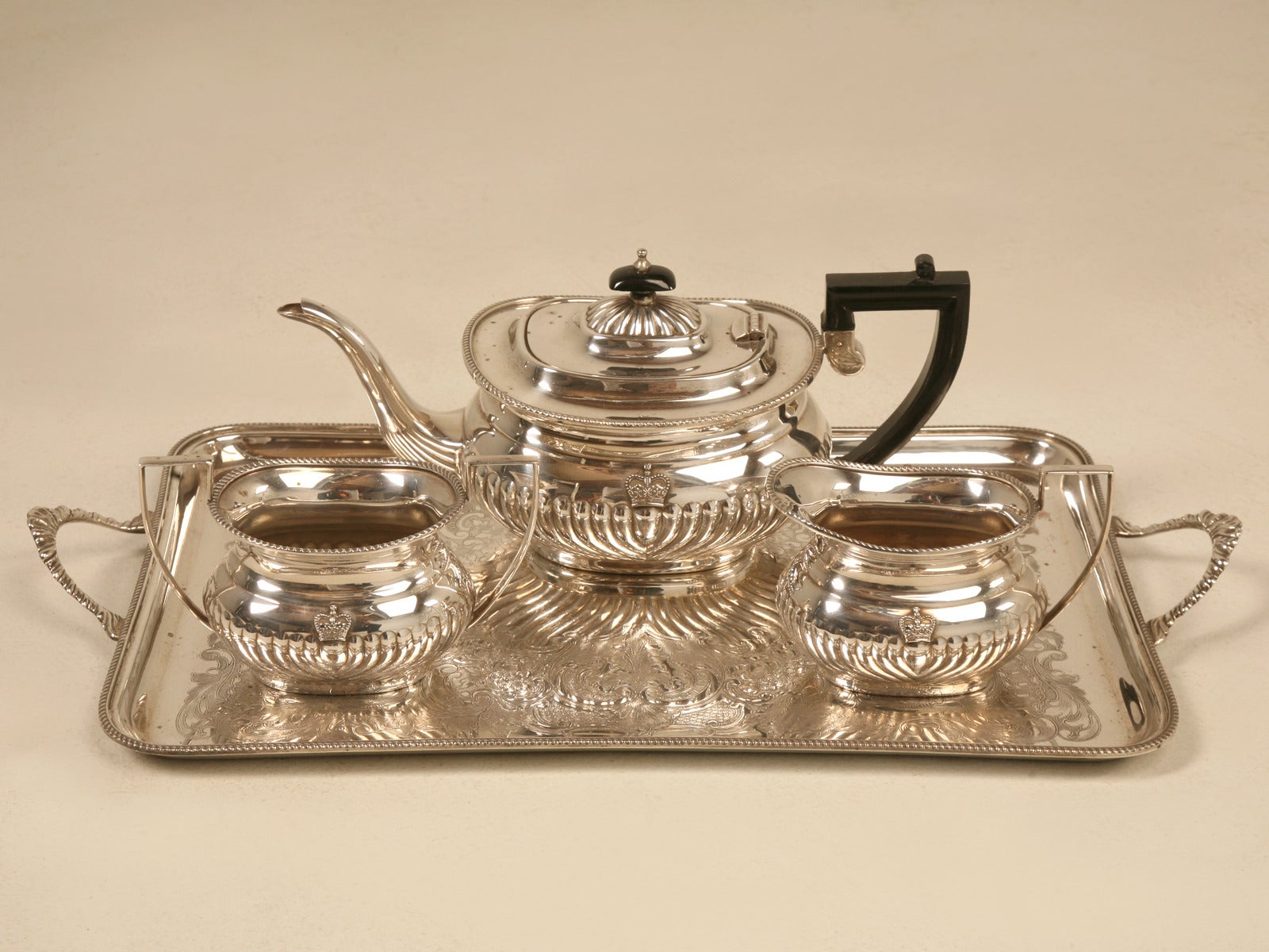 English Silver Plate Tea Service to Honor H.M. Queen Elizabeth II