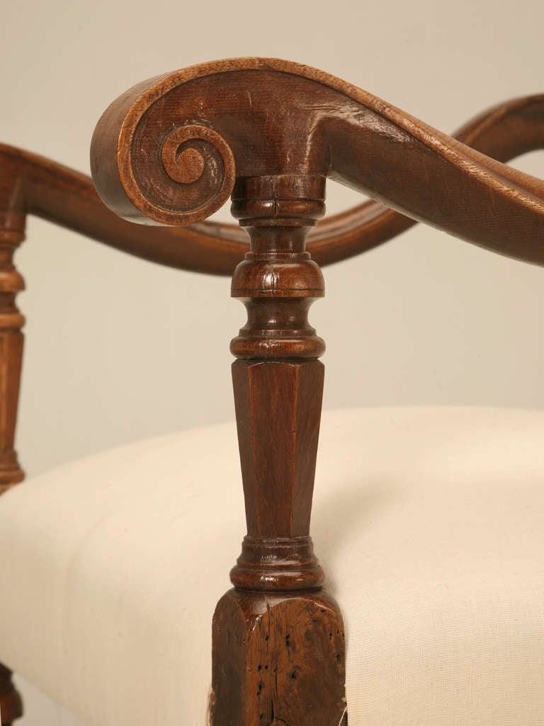 19th Century Circa 1820 Pair French Louis XIII Armchairs