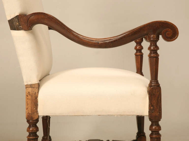 Circa 1820 Pair French Louis XIII Armchairs 5