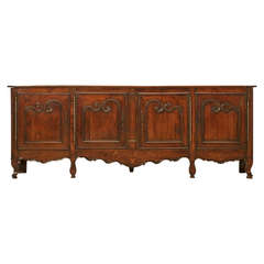 Circa 1820 French Cherry Wood Buffet and Extremely Shallow