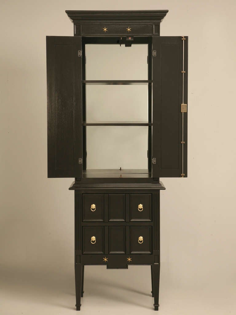 Jacques Adnet Inspired Dry Bar Cabinet Built to Order Any Dimension or Finish For Sale 1