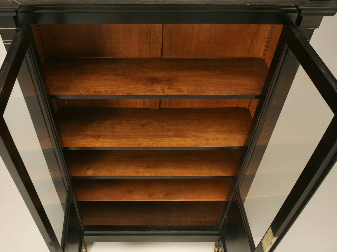 French Ebonized Mahogany Bookcase with Paw Feet 5