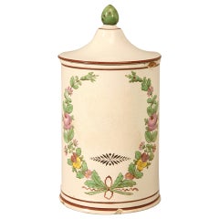 Antique Hand-Painted French Apothecary Jar