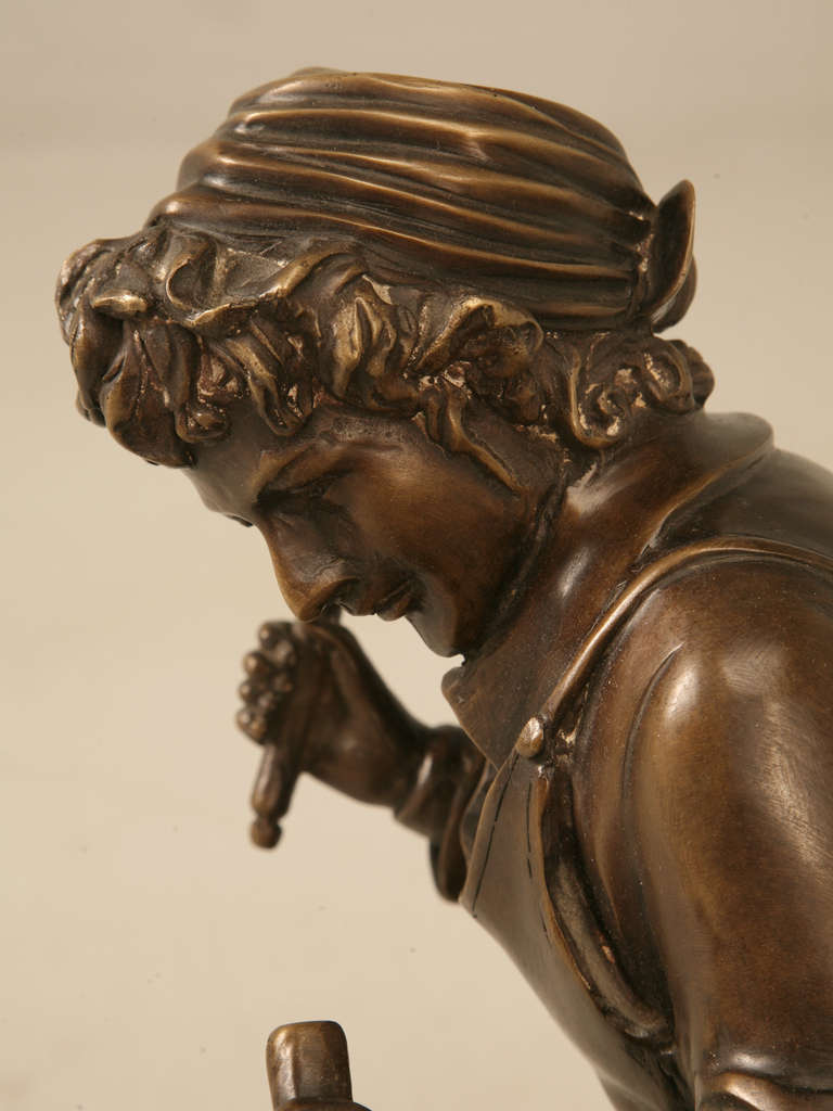 Vintage French Bronze Sculpture In Good Condition In Chicago, IL