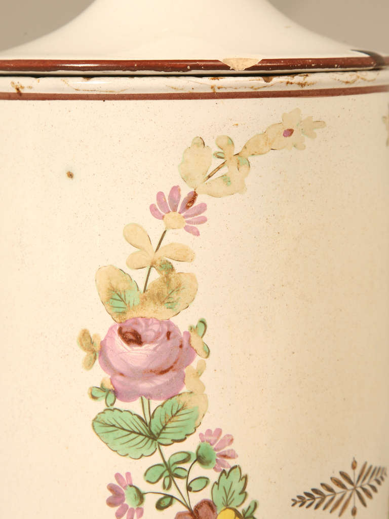 Hand-Painted French Apothecary Jar In Good Condition In Chicago, IL