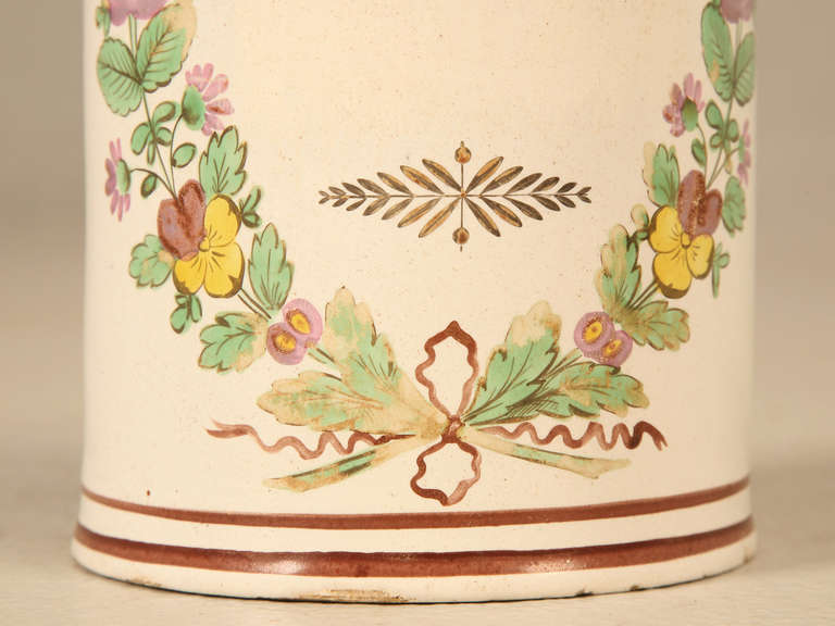 Earthenware Hand-Painted French Apothecary Jar