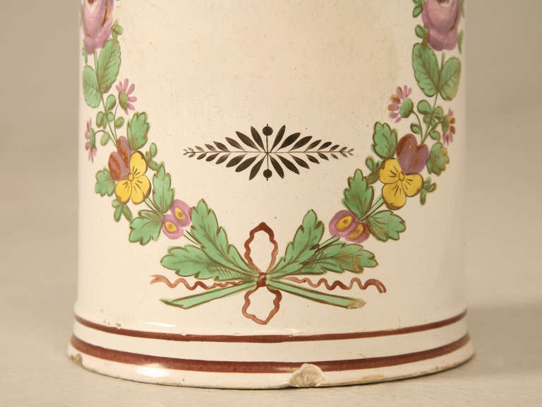 Earthenware Hand-Painted French Apothecary Jar