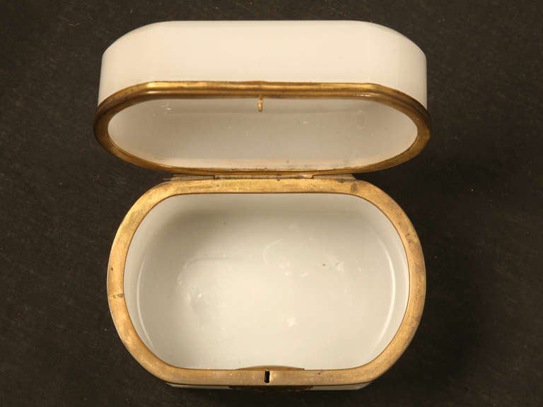 Circa 1900 French Opaline Glass Box 4