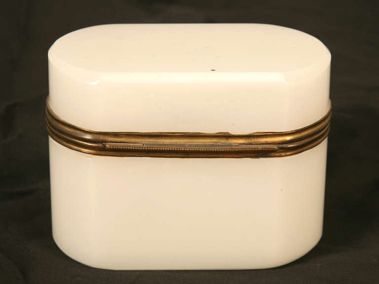 Circa 1900 French Opaline Glass Box 5