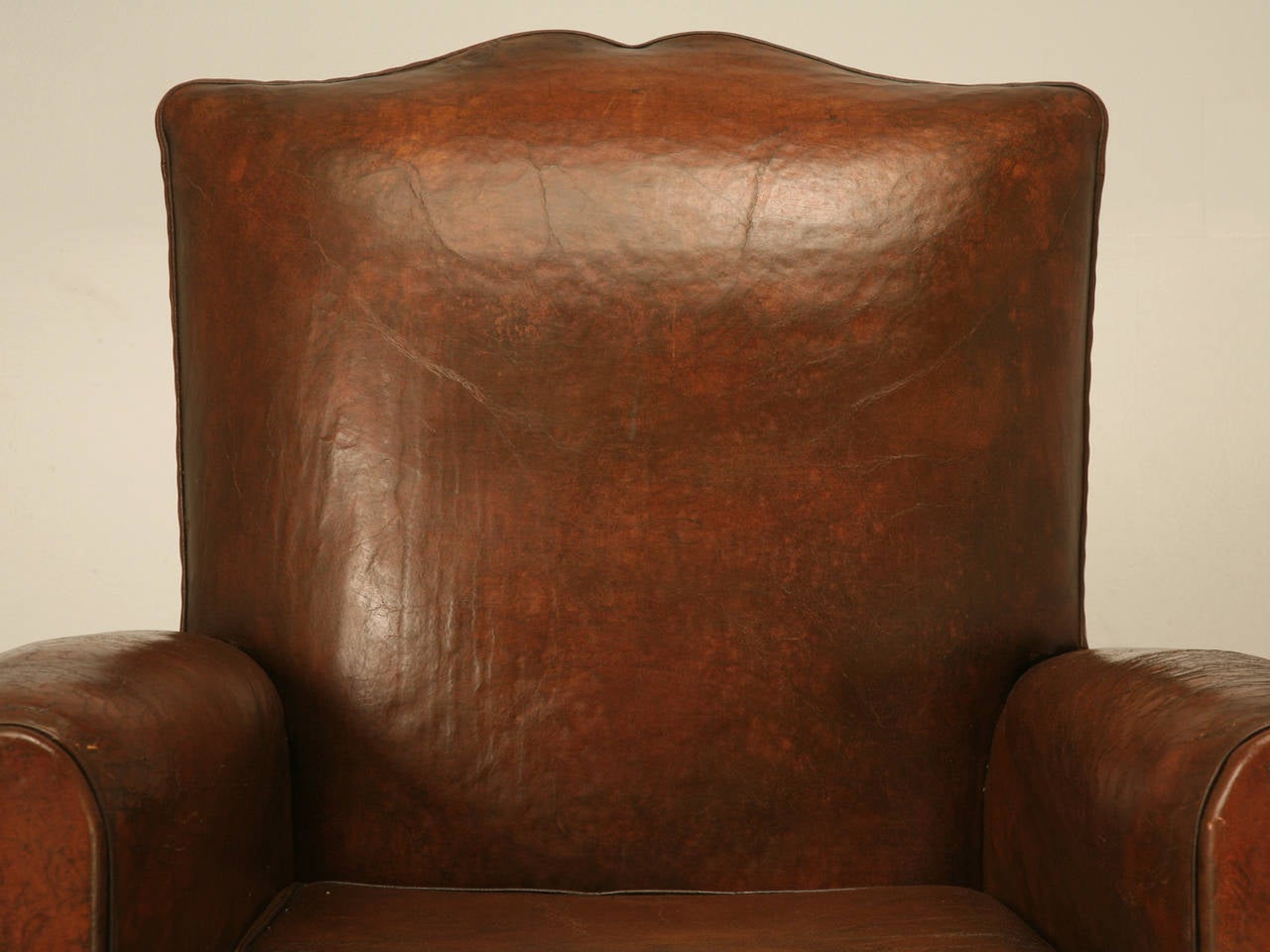 French Art Deco Leather Club Chair, circa 1930s In Good Condition In Chicago, IL