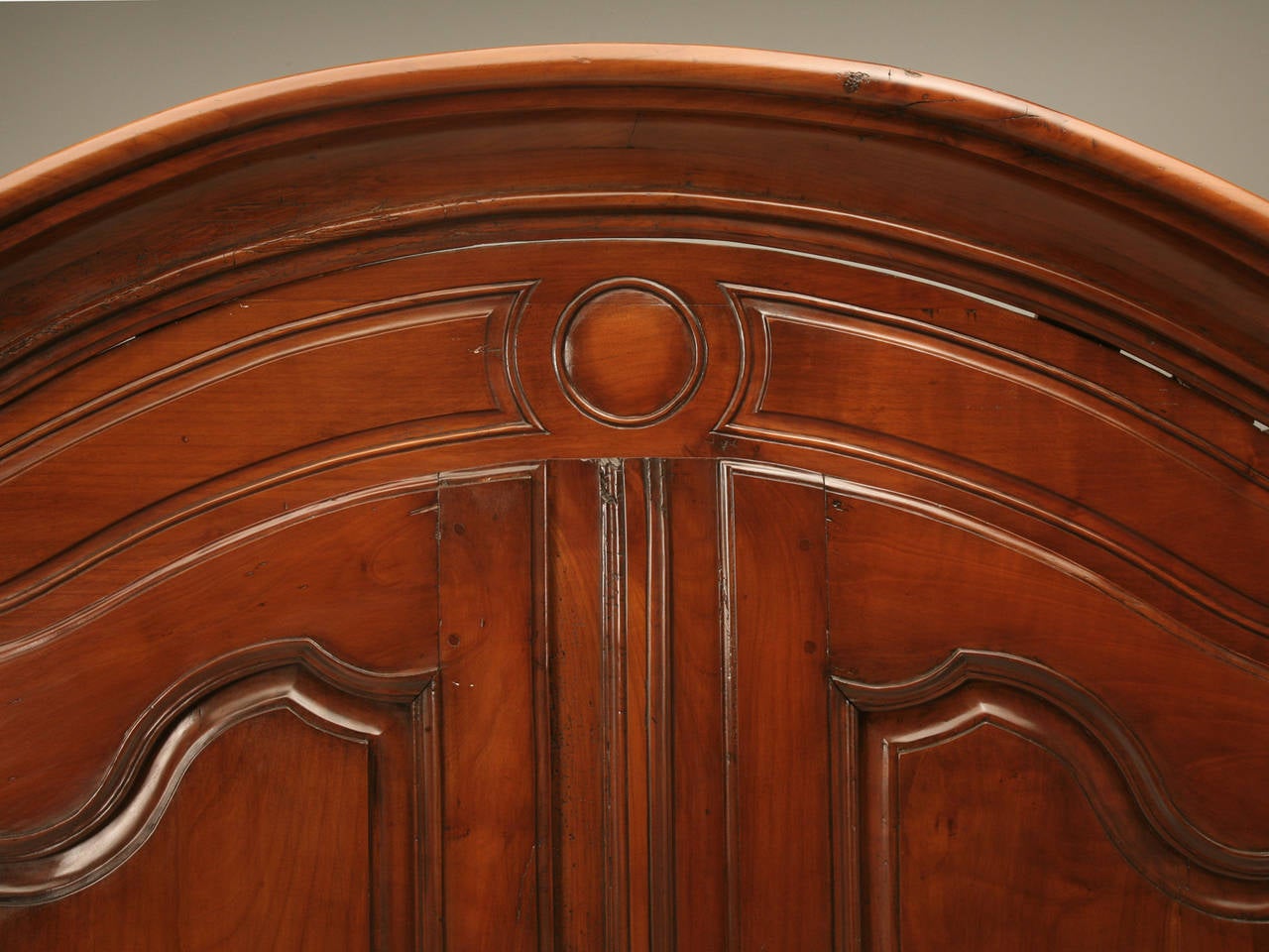 Hand-Crafted French Louis XV Style Armoire in Cherrywood, circa early 1800's Fully Restored