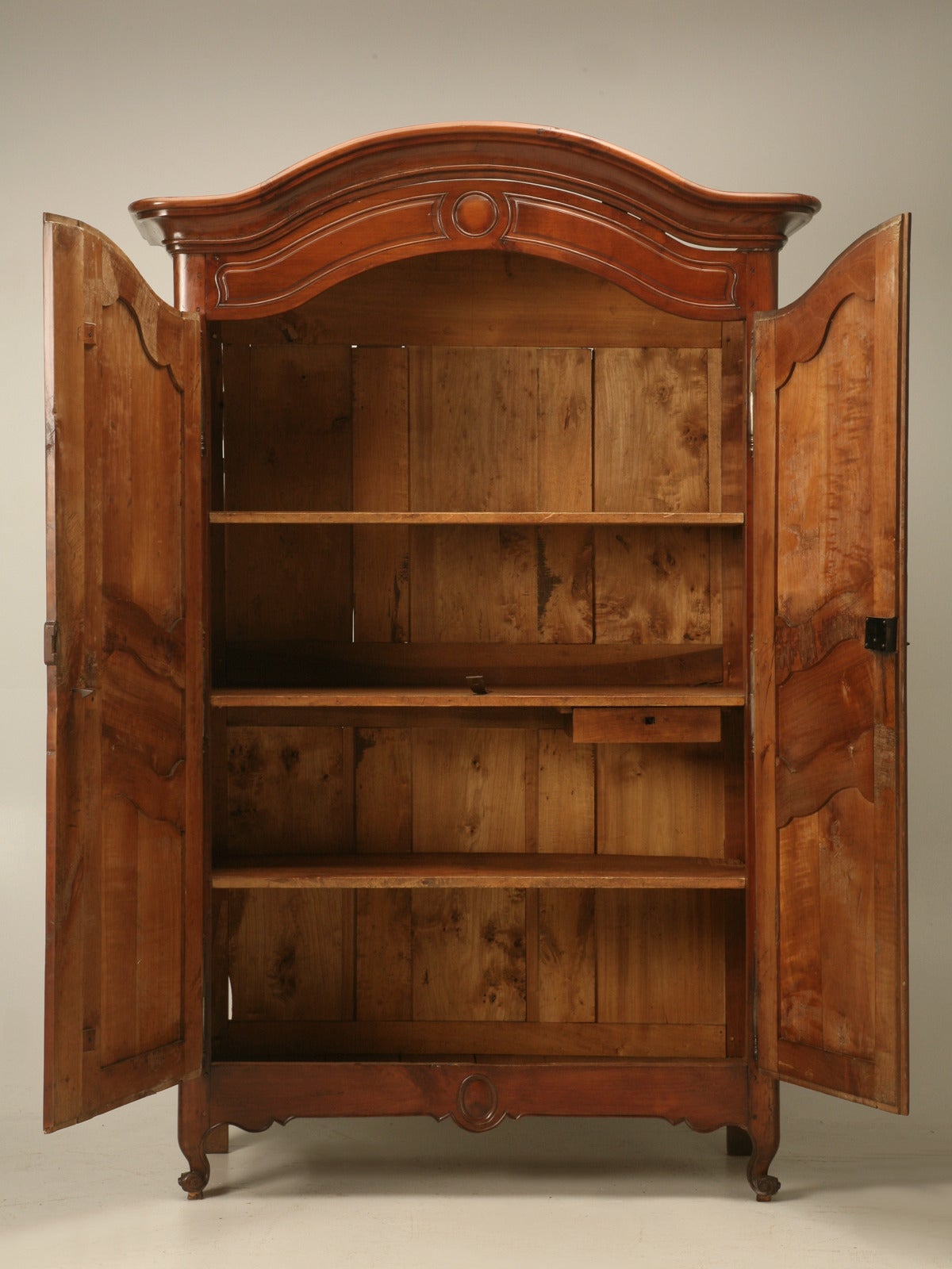 French Louis XV Style Armoire in Cherrywood, circa early 1800's Fully Restored 1