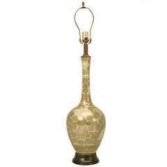 Vintage Fine Japanese Kutani Vase Fitted as a Striking Table Lamp
