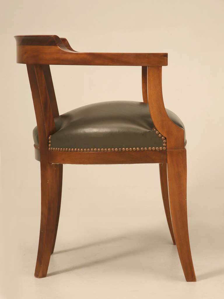 Circa 1920 French Walnut Desk Chair 5
