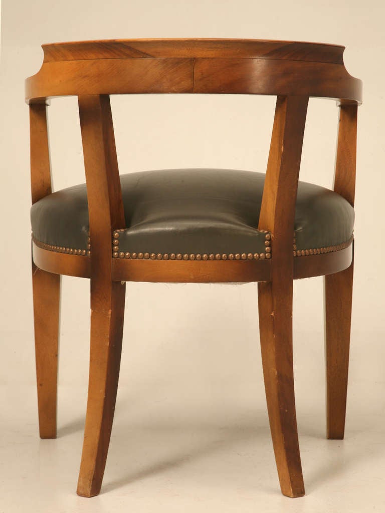 Circa 1920 French Walnut Desk Chair 6