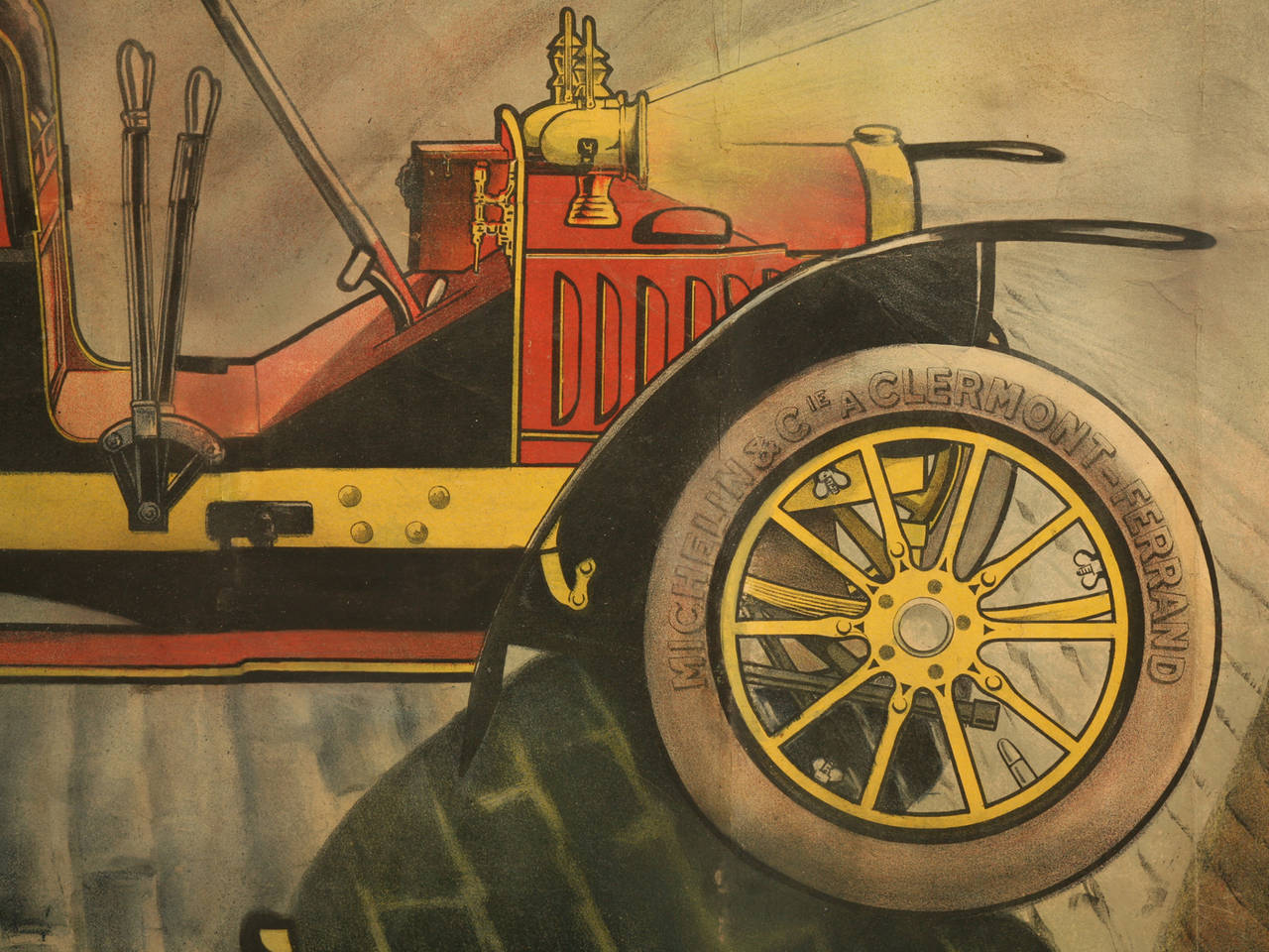 French Automobile Poster for Voiturette 