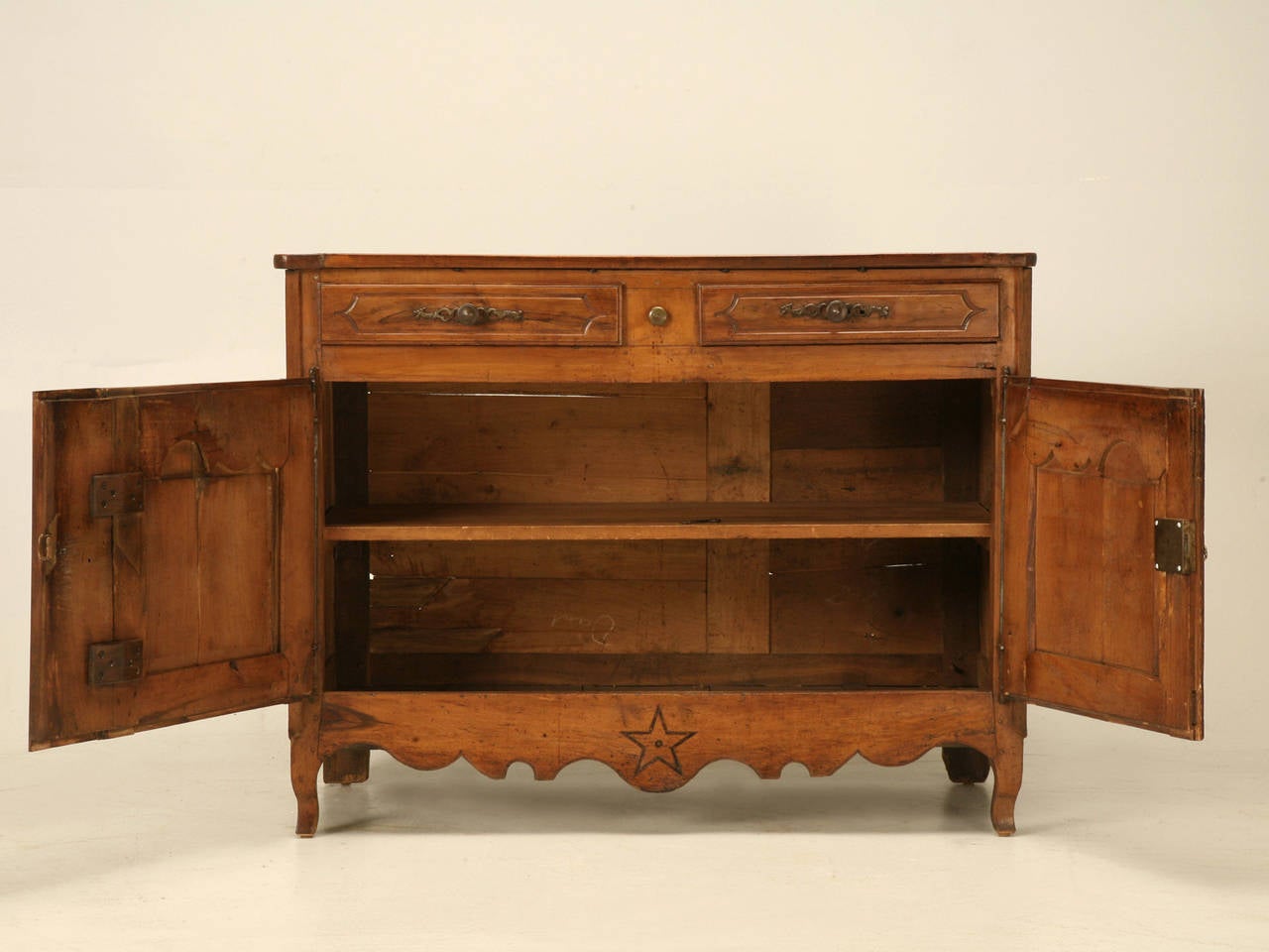 Antique French Antique Buffet with Star and Diamond Motif From Directoire Period 1