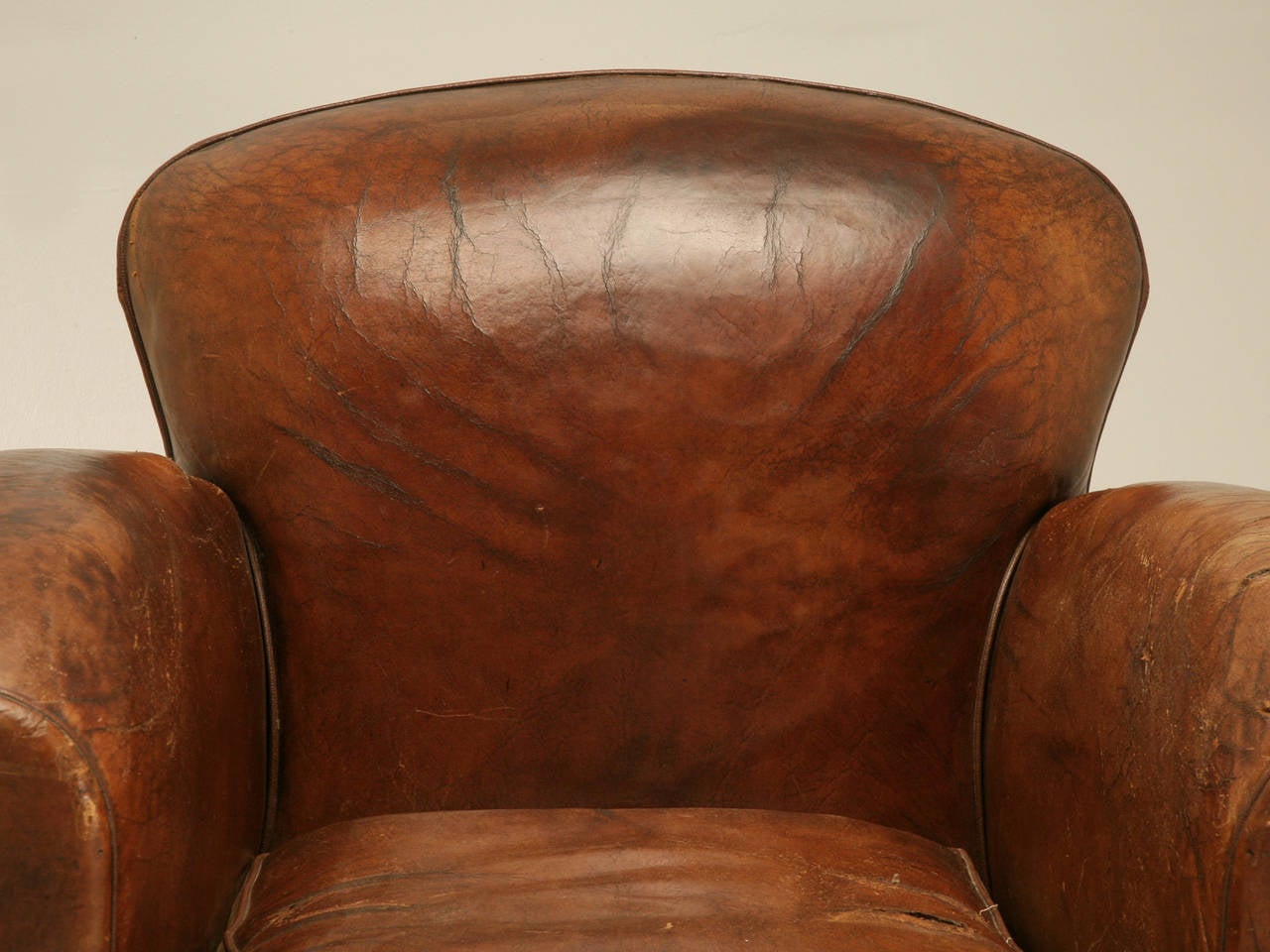 c1930's French Art Deco club chairs in a best described as 