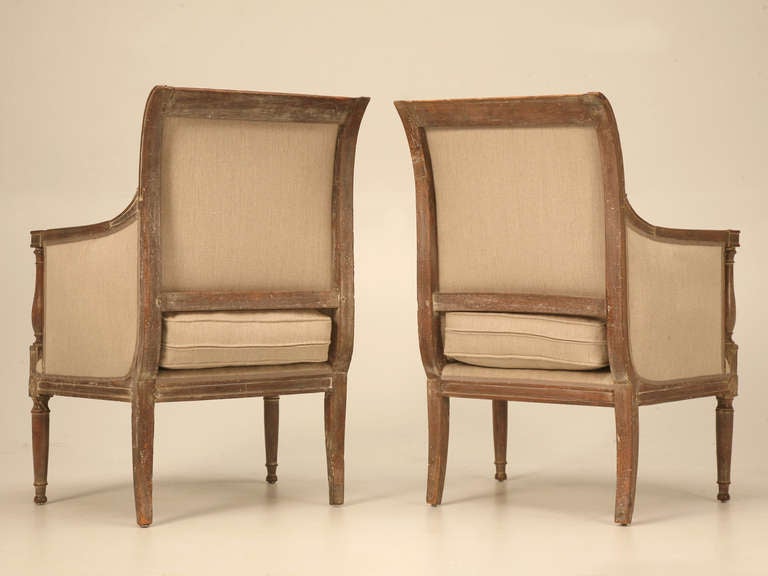 Pair of Early 19th Century French Directoire Arm Chairs/Bergeres 6